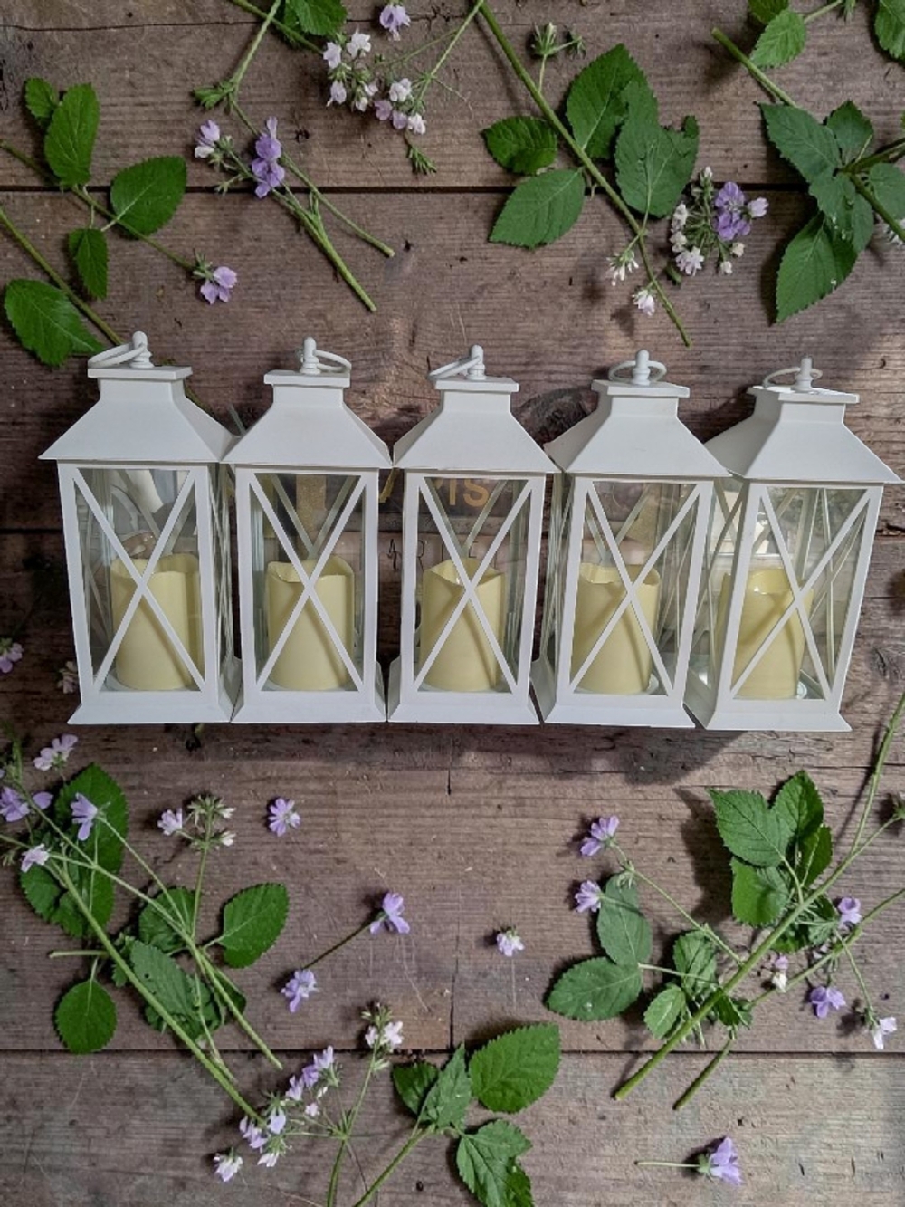 5 White Decorative Lantern with LED Candle - Unbranded. Only Used Once... - Picture 5 of 8